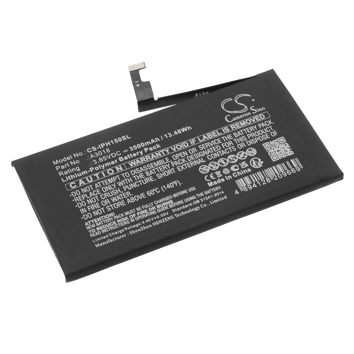 Batteri till Apple iPhone 15 3500mAh / 13.48Wh