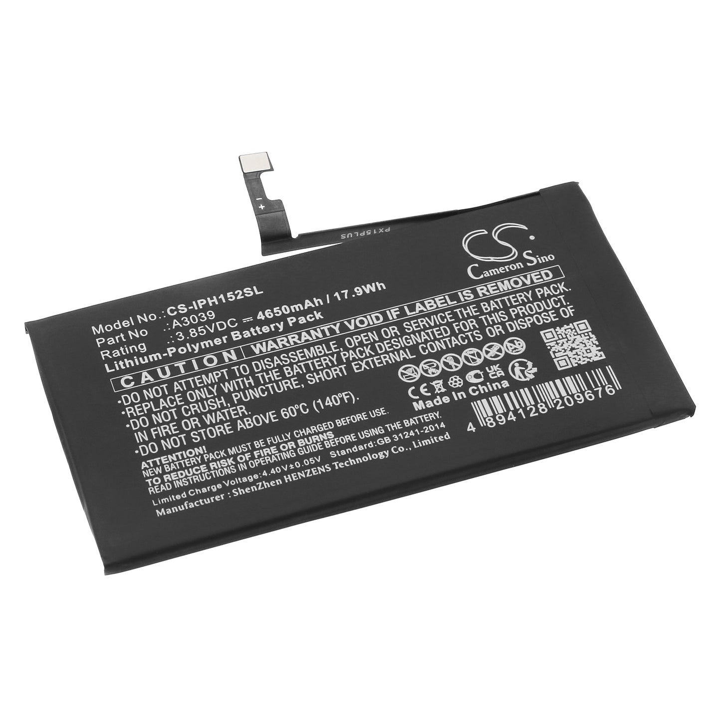 Batteri till Apple iPhone 15 Plus 4650mAh / 17.9Wh