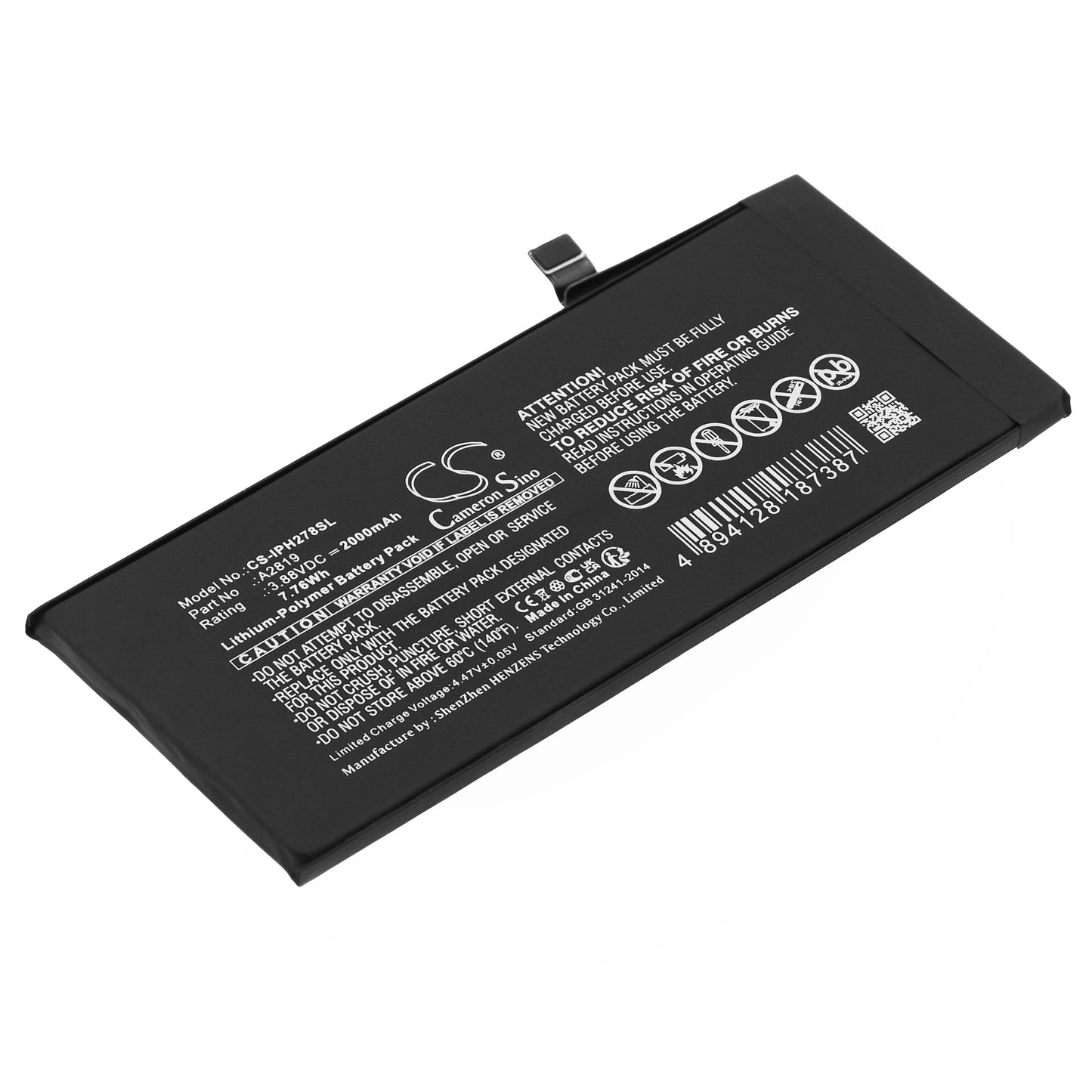 Batteri till Apple A2783 2000mAh / 7.76Wh