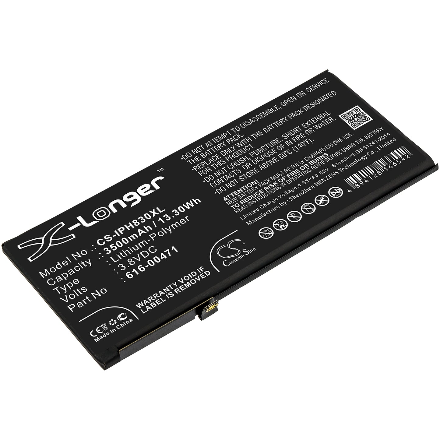 Batteri till Apple A1984 3500mAh / 13.30Wh