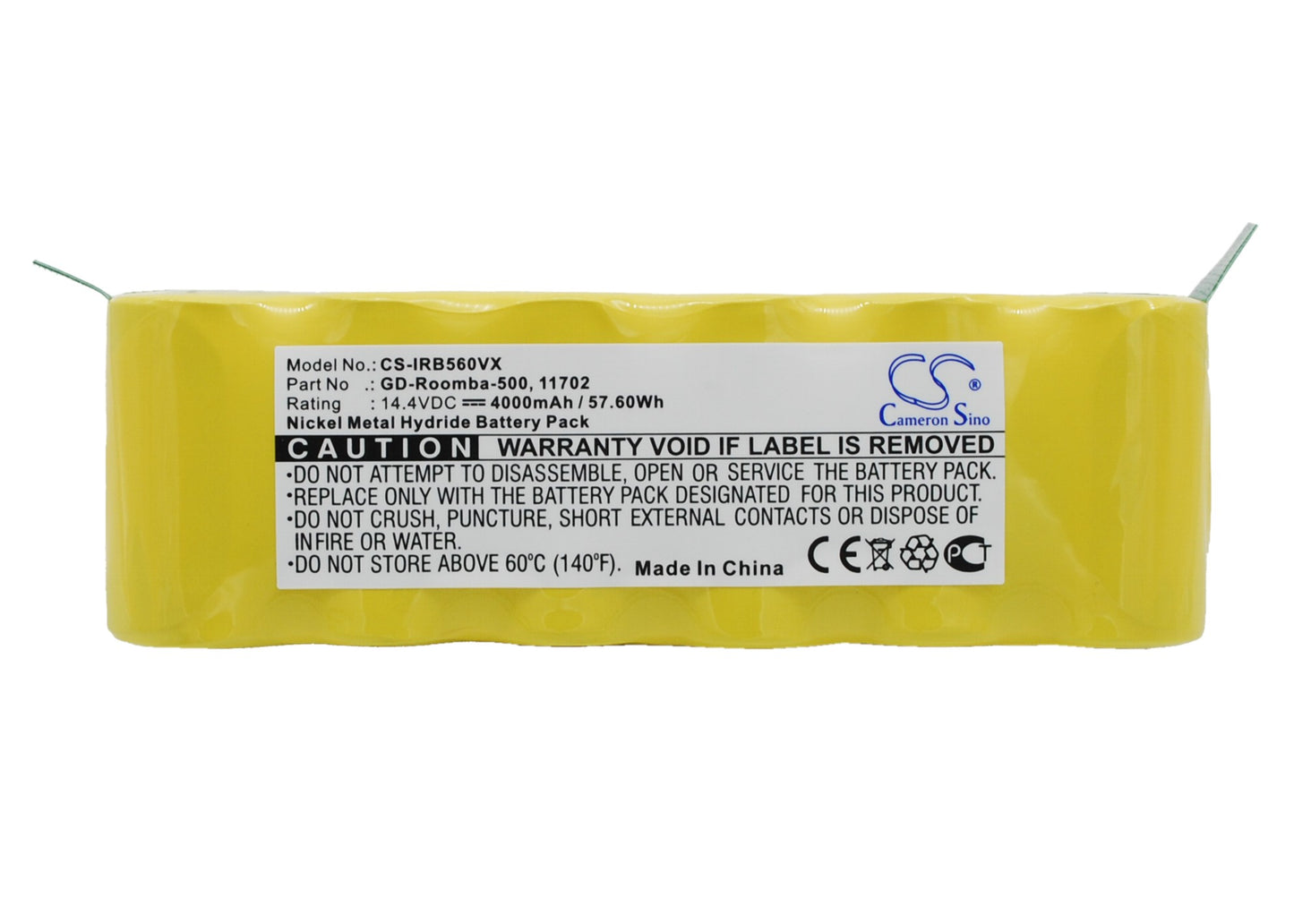 Battery for Auto Cleaner Intelligent Floor Vac M-488 4000mAh / 57.60Wh