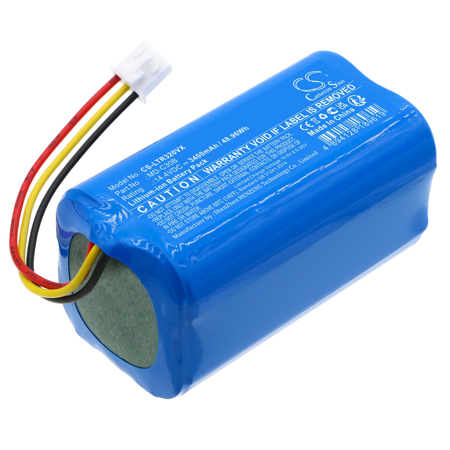 Battery for Blaupunkt BPK-VCBB1XE 3400mAh / 48.96Wh