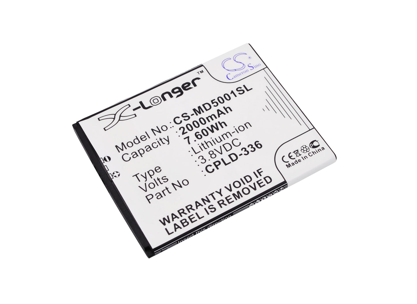 Batteri till Medion Smartphone P5001 2000mAh / 7.60Wh