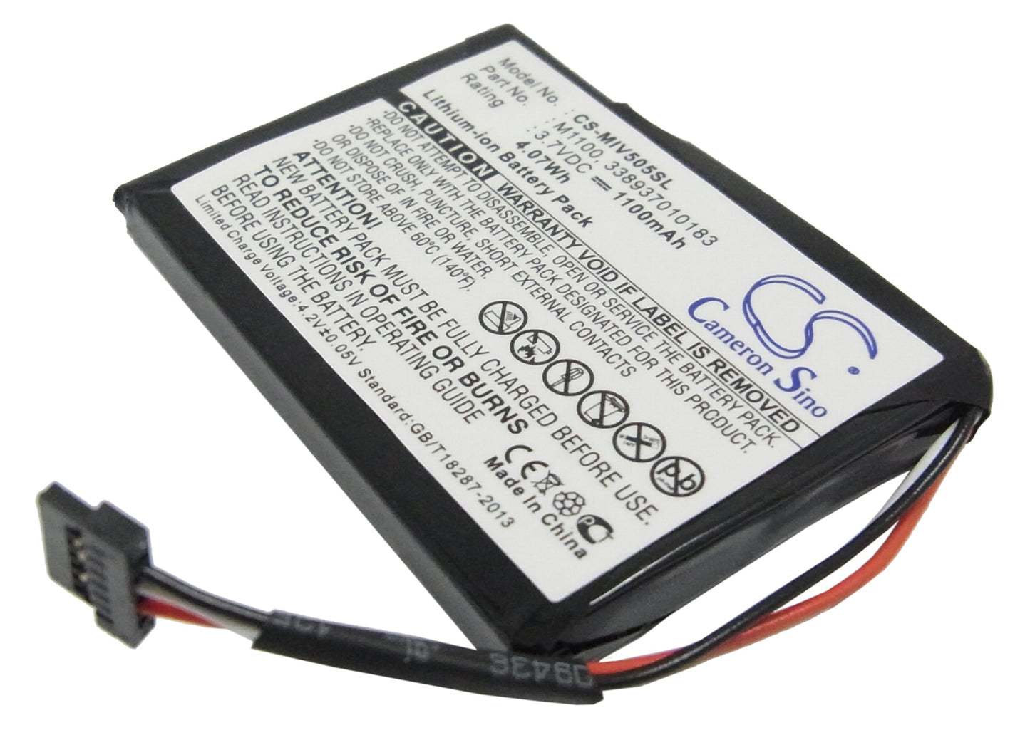 Batteri till Navman Mio Spirit V735 TV 1100mAh / 4.07Wh