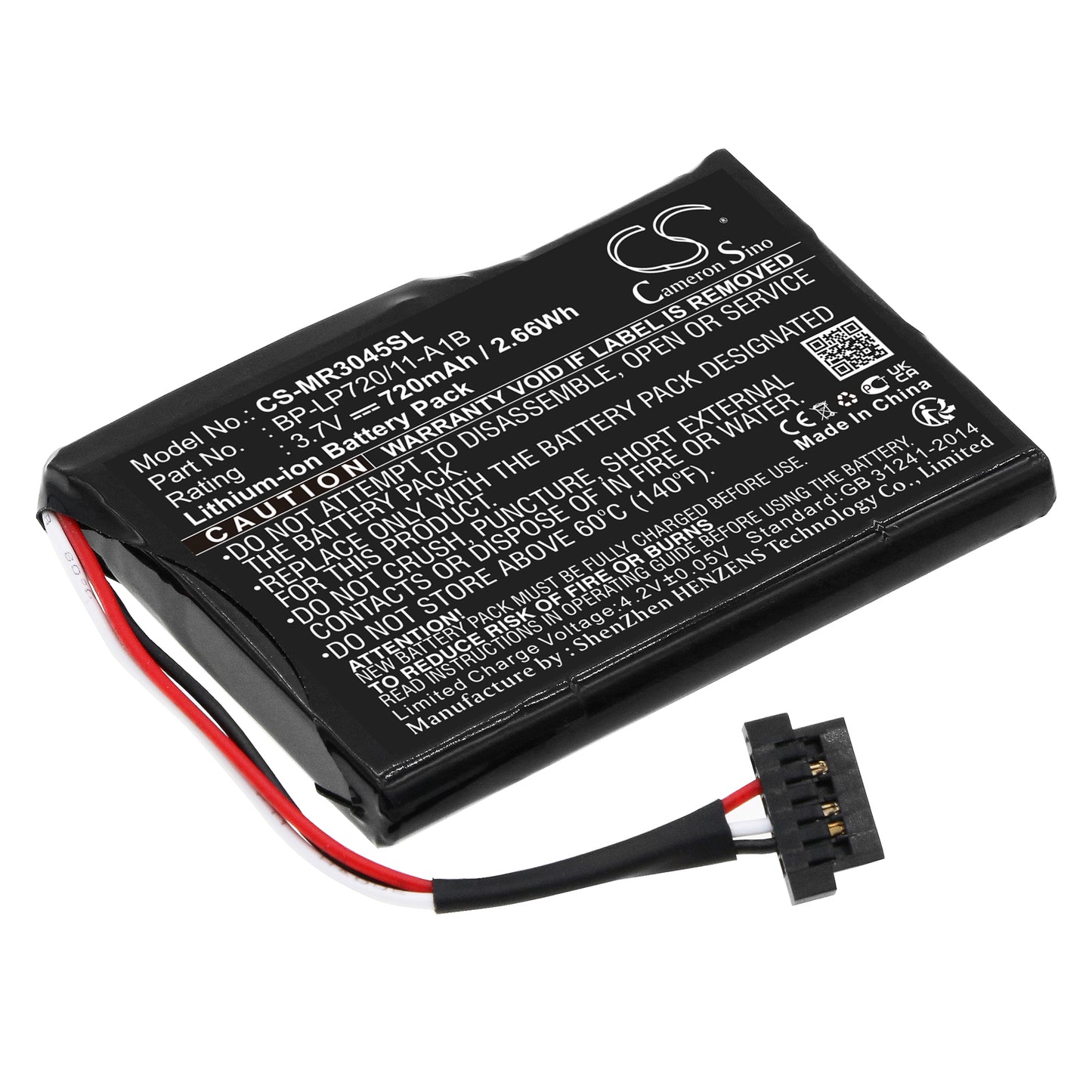 Battery for Becker Traffic Assist Pro 7926 720mAh / 2.66Wh