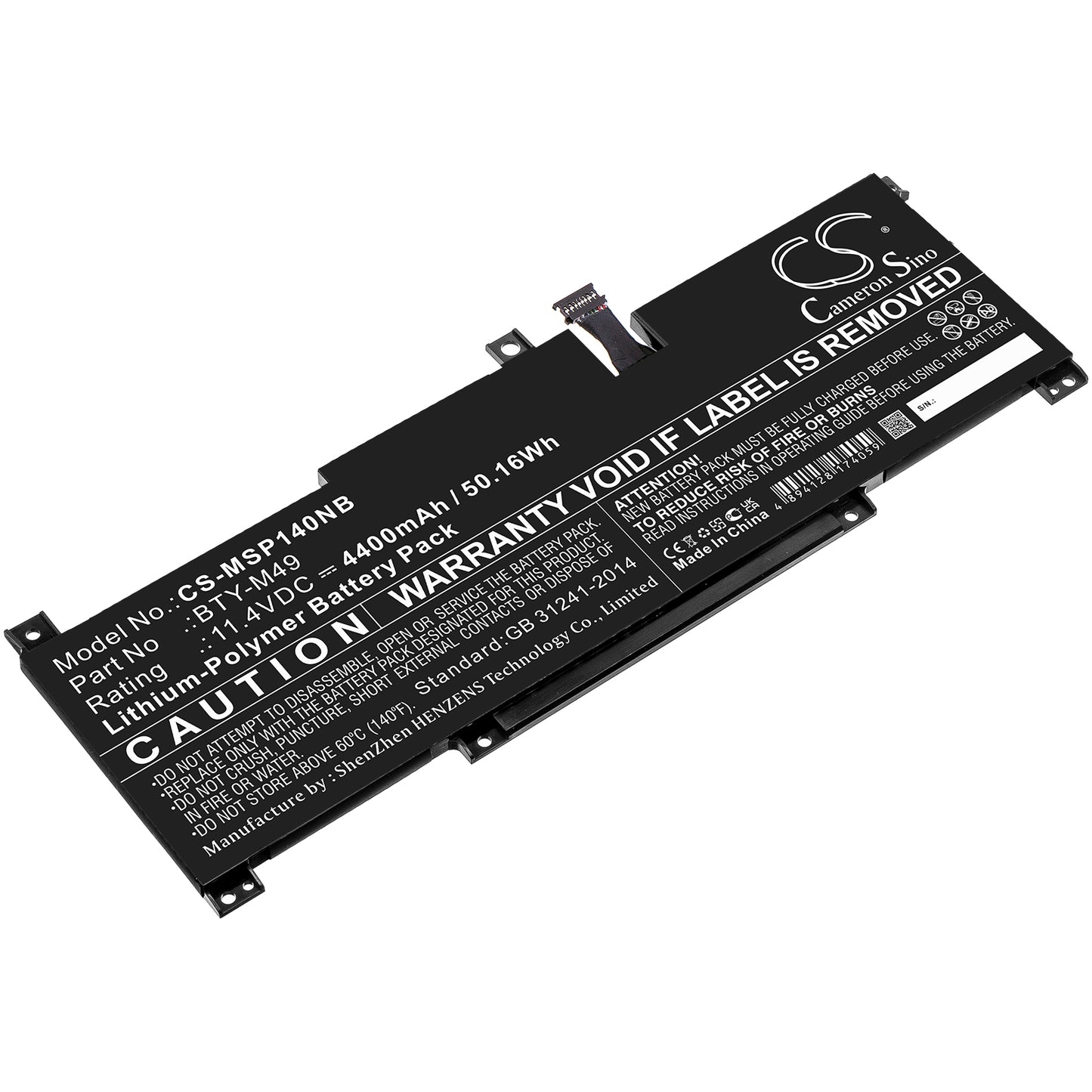 Batteri till MSI Modern 14 B11SB-236BN 4400mAh / 50.16Wh