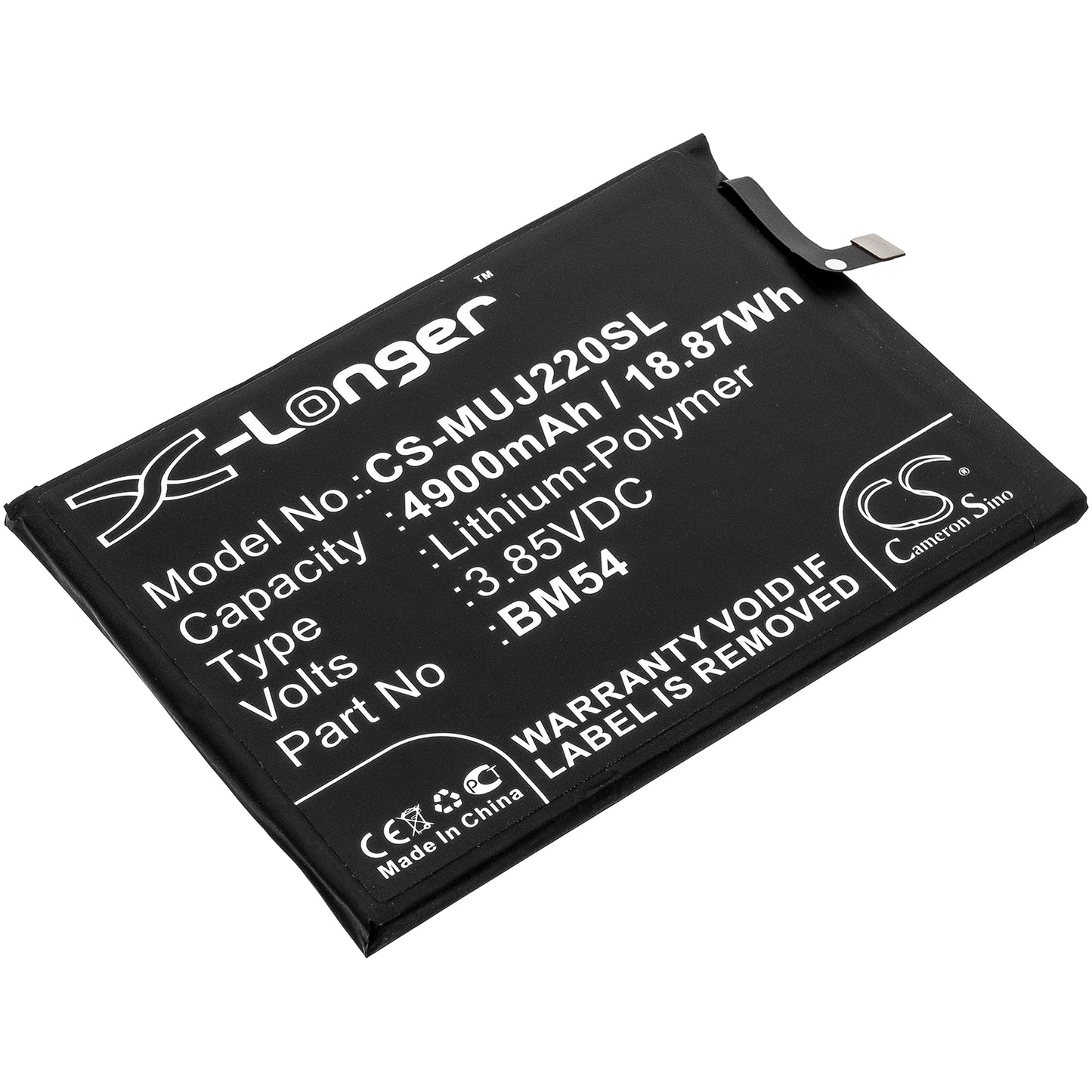 Battery for Redmi M2007J22G 4900mAh / 18.87Wh