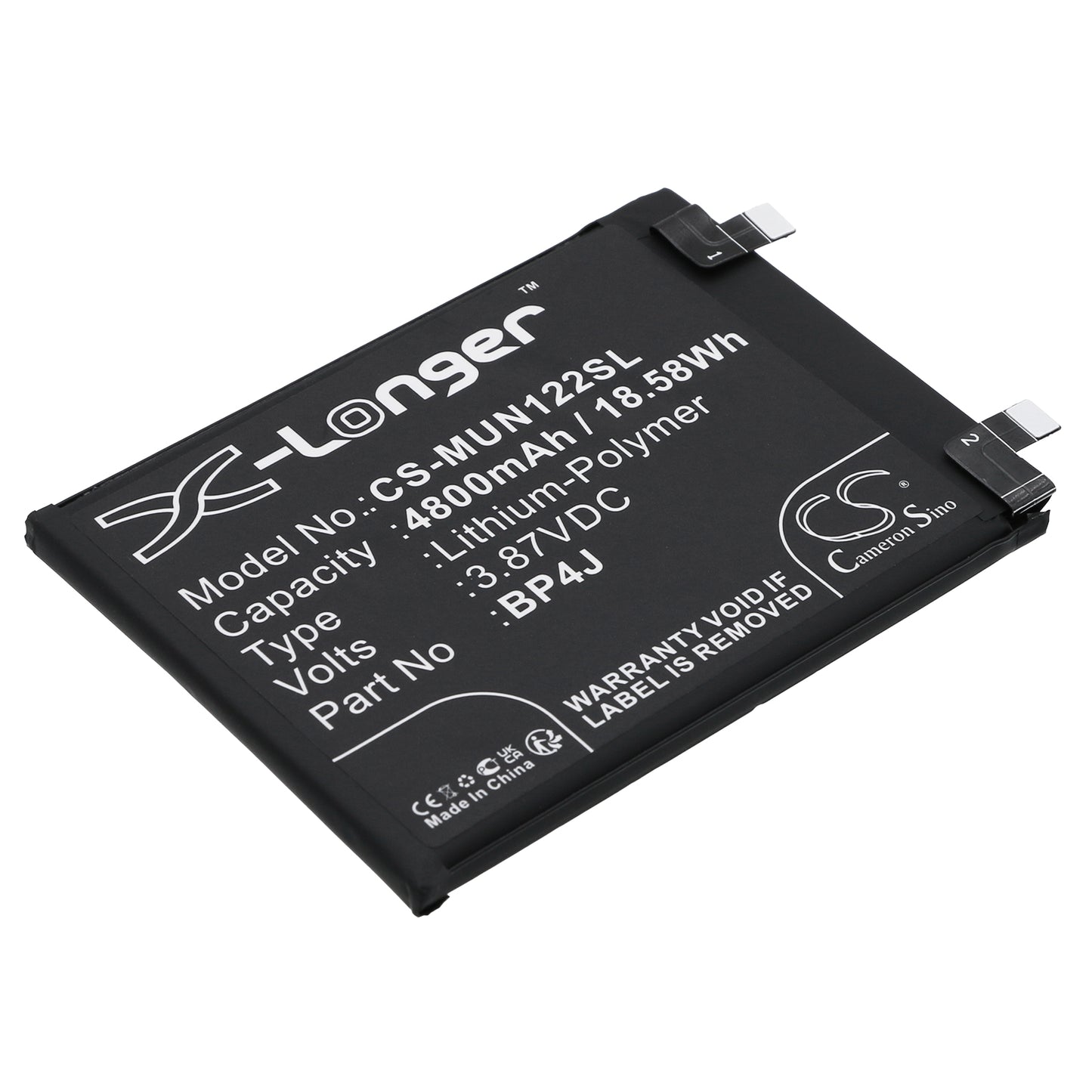 Battery for Redmi 22101316UCP 4800mAh / 18.58Wh