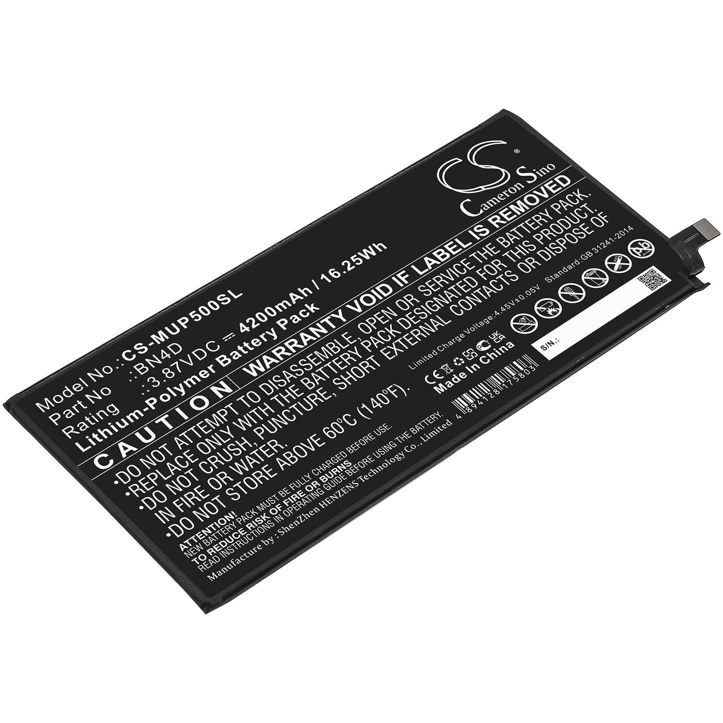 Battery for Xiaomi Pad 5 Pro 5G 4200mAh / 16.25Wh