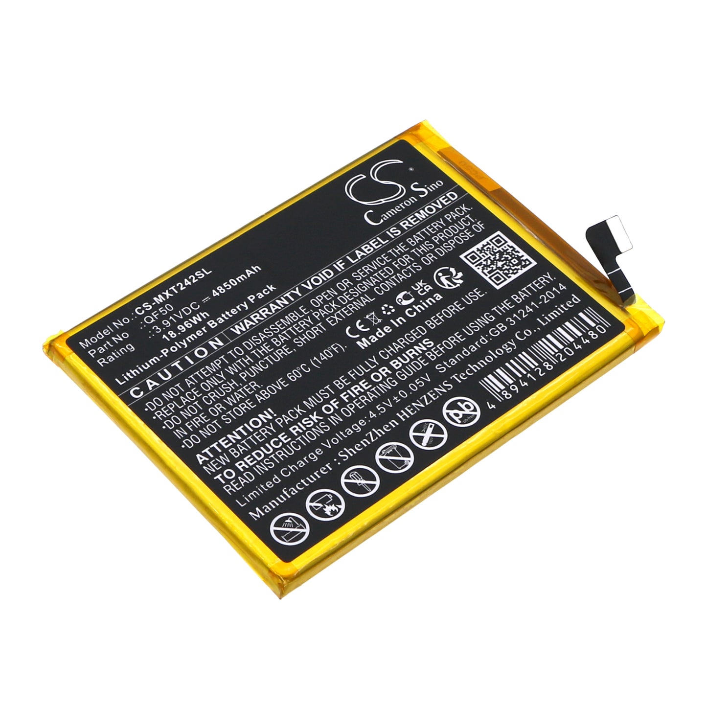Akku Motorola Moto G04:lle 4850mAh / 18.96Wh