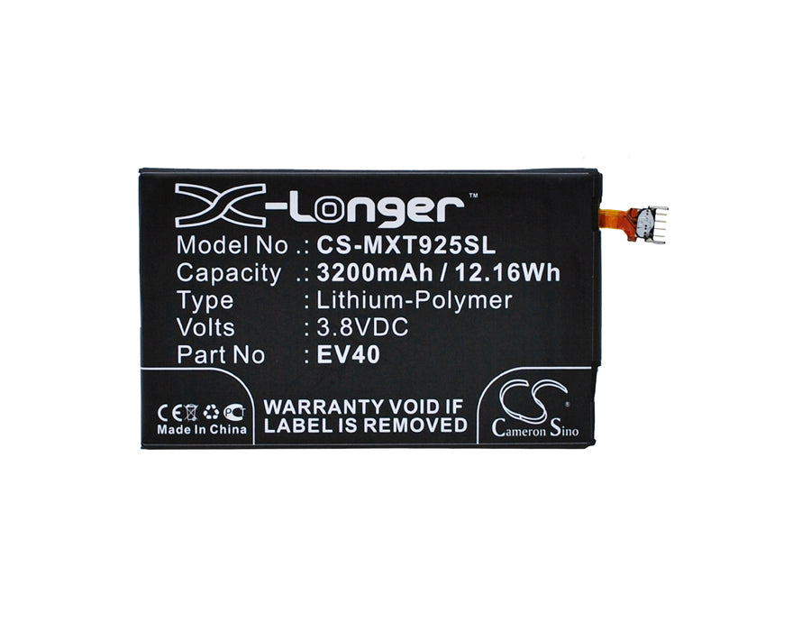 Batteri till Motorola XT926 3200mAh / 12.16Wh