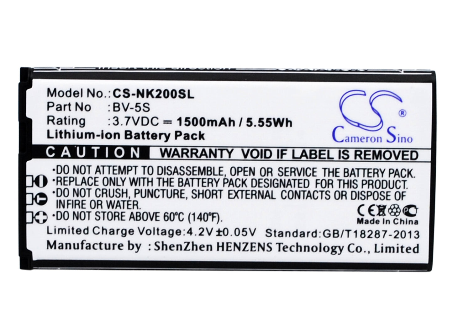 Batteri till Nokia RM-1013 1500mAh / 5.55Wh