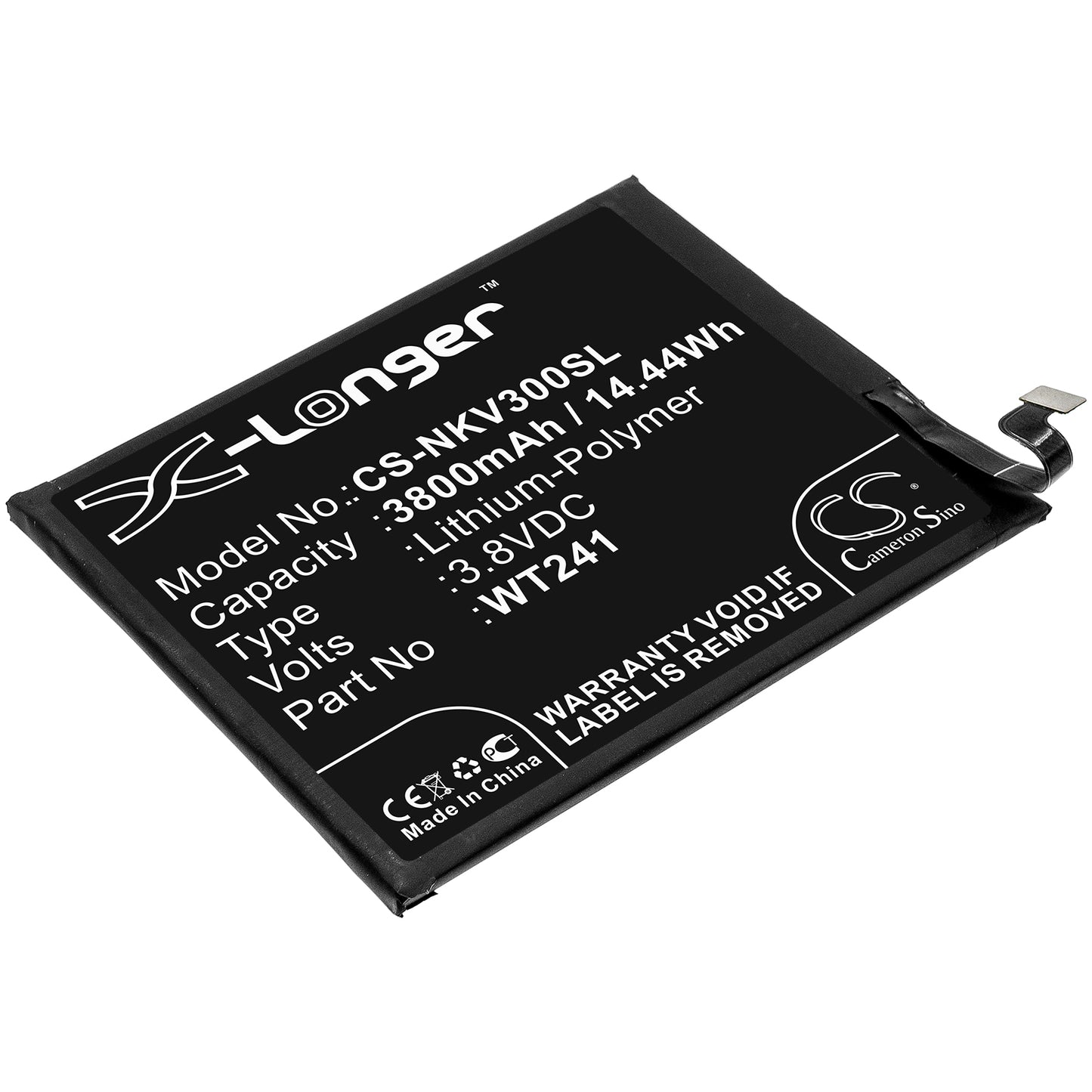 Battery for Nokia 3 V 3800mAh / 14.44Wh