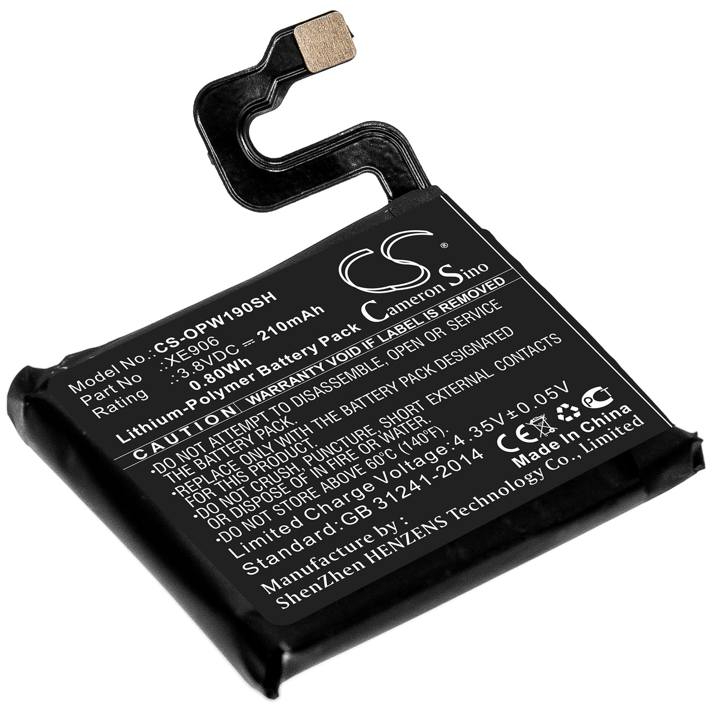 Battery for OPPO Watch 41mm 210mAh / 0.80Wh