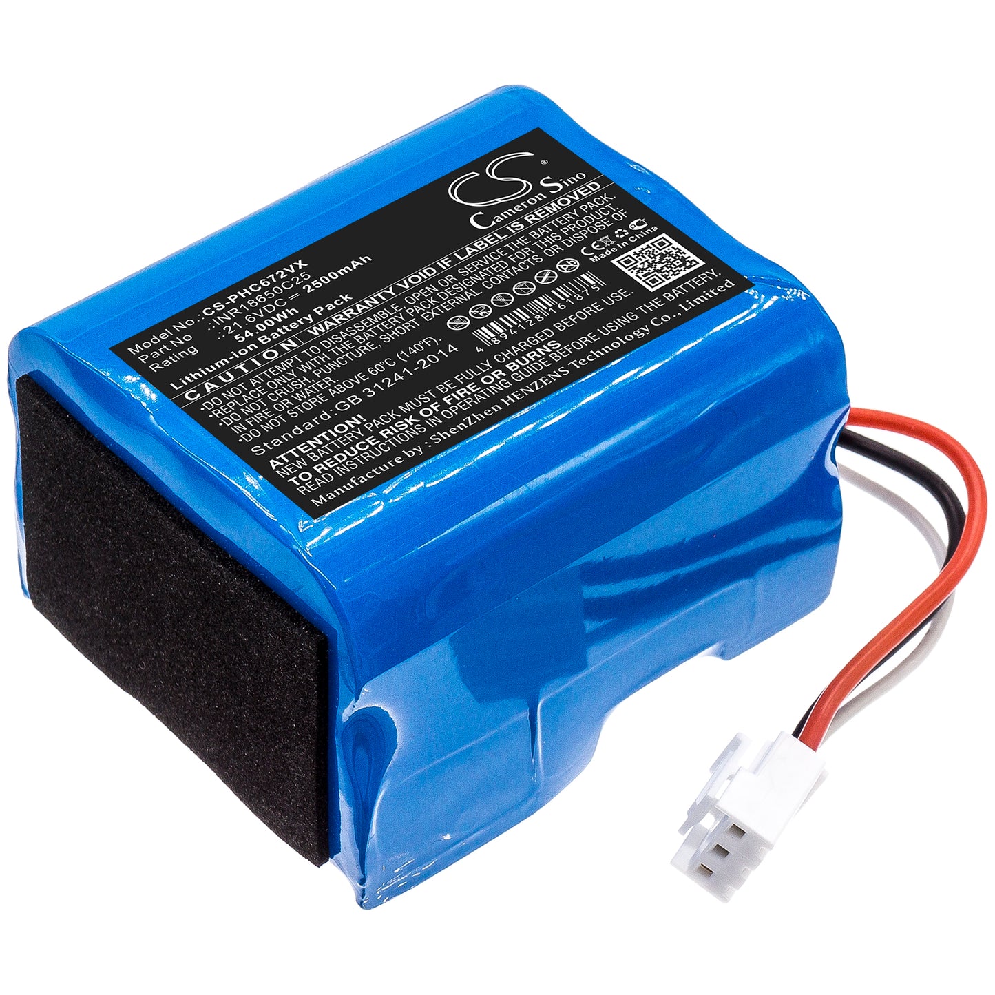 Batteri till Philips FC6728 2500mAh / 54.00Wh