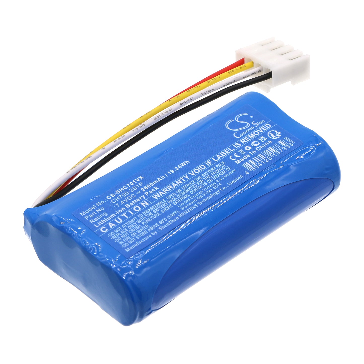 Batteri till Shark Cyclone PET 2600mAh / 19.24Wh