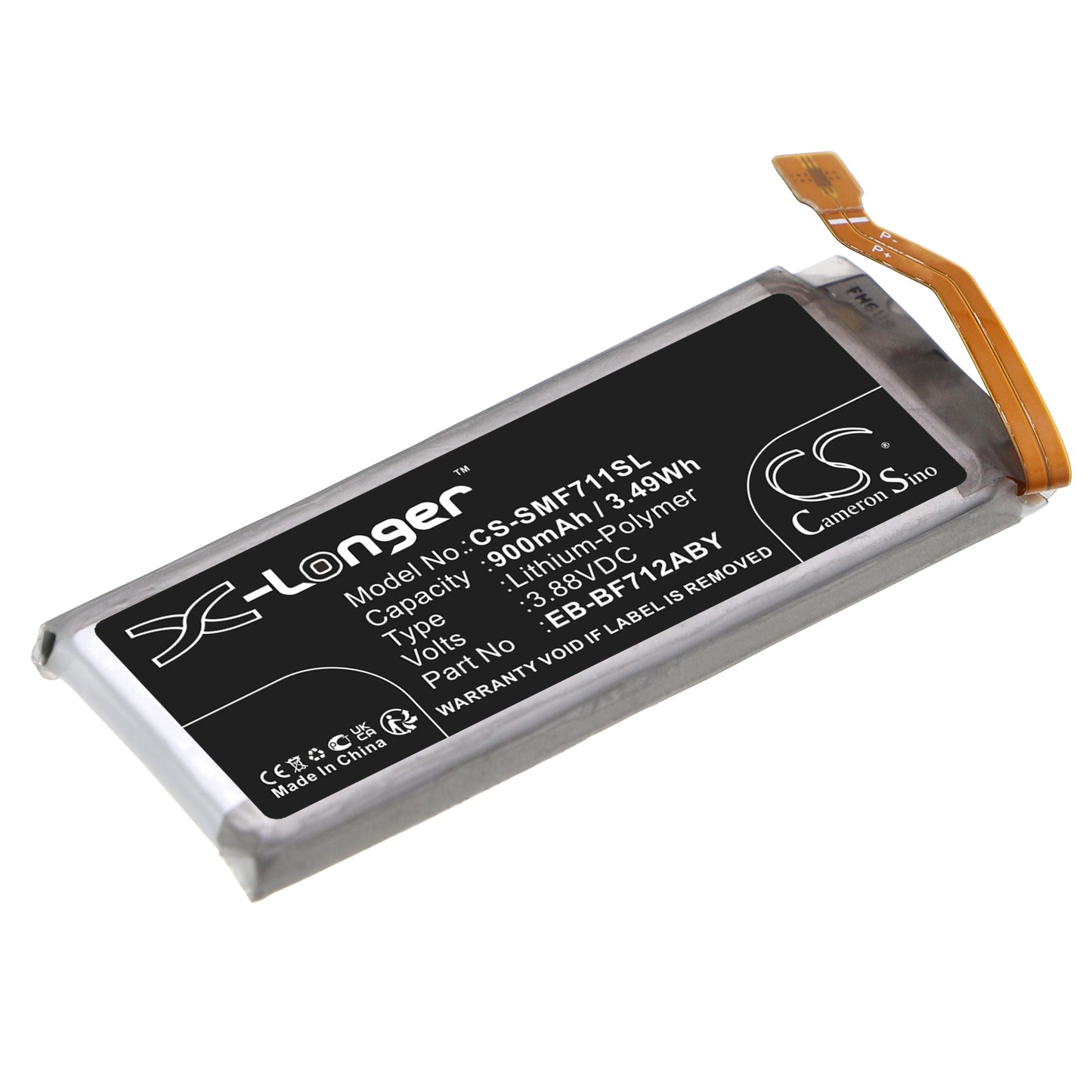 Battery for Samsung SM-F711U1 900mAh / 3.49Wh
