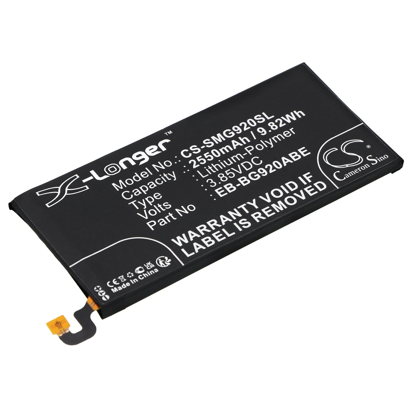 Batteri till Samsung SM-G9208 2550mAh / 9.82Wh