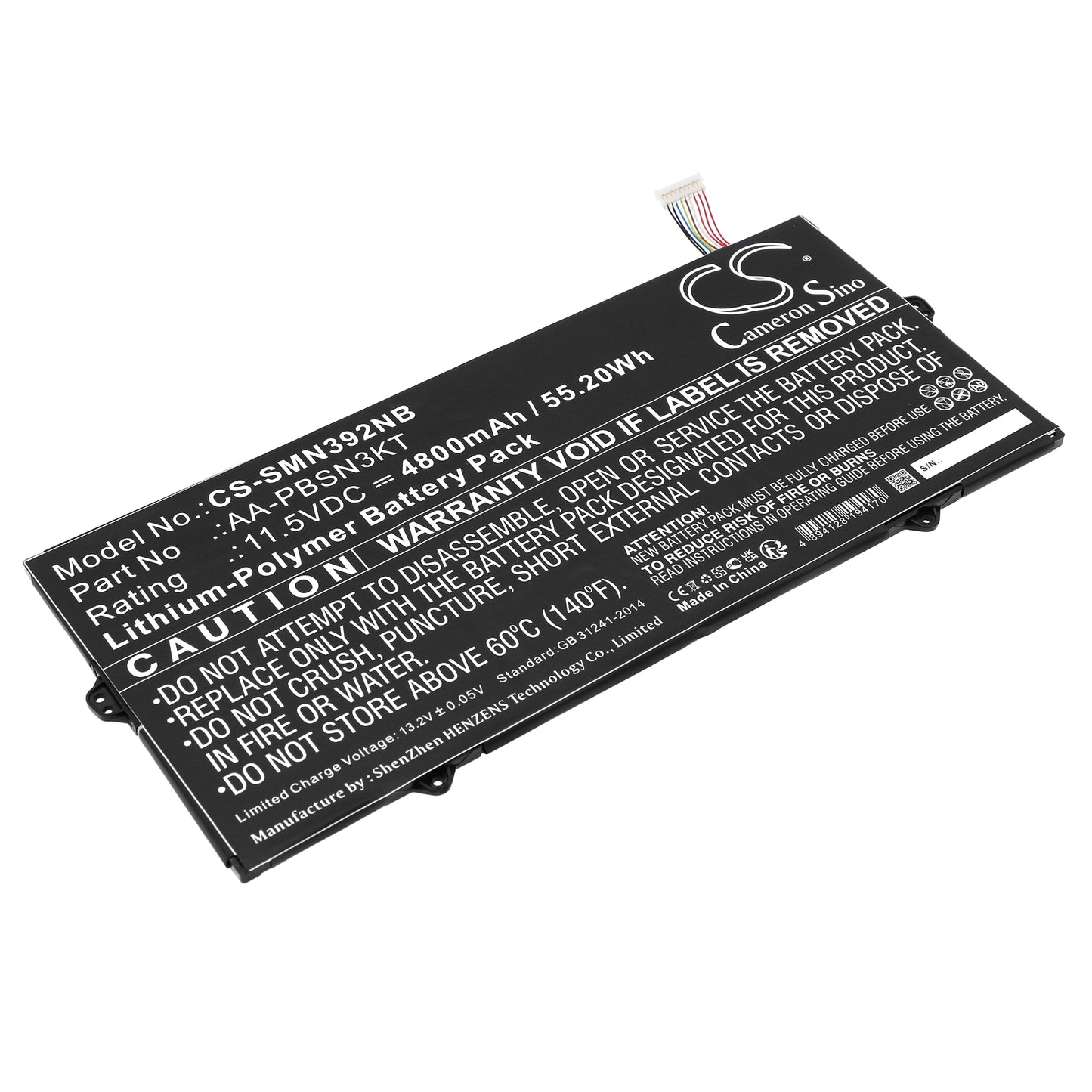 Akku Samsung Notebook 7 NP730XBE-K04CN 4800mAh / 55.20Wh