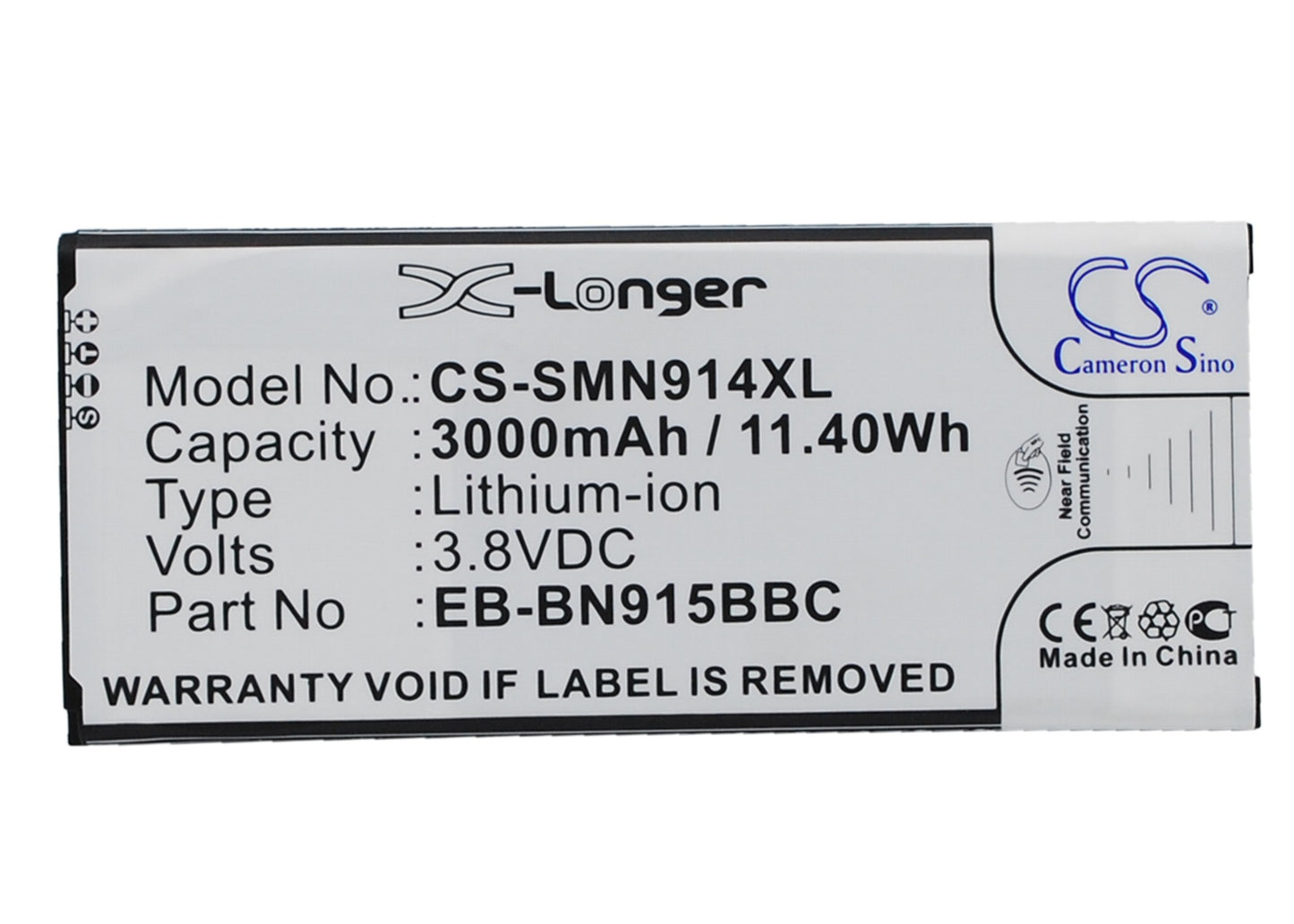 Batteri till Samsung SM-N9150 3000mAh / 11.40Wh