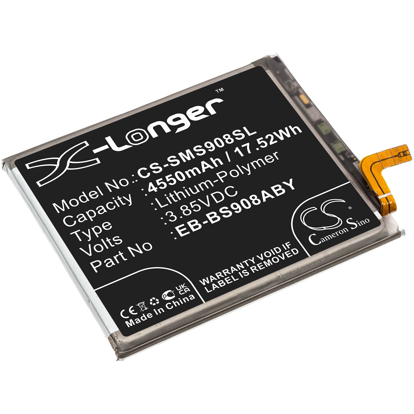 Battery for Samsung SM-S9080 4550mAh / 17.52Wh