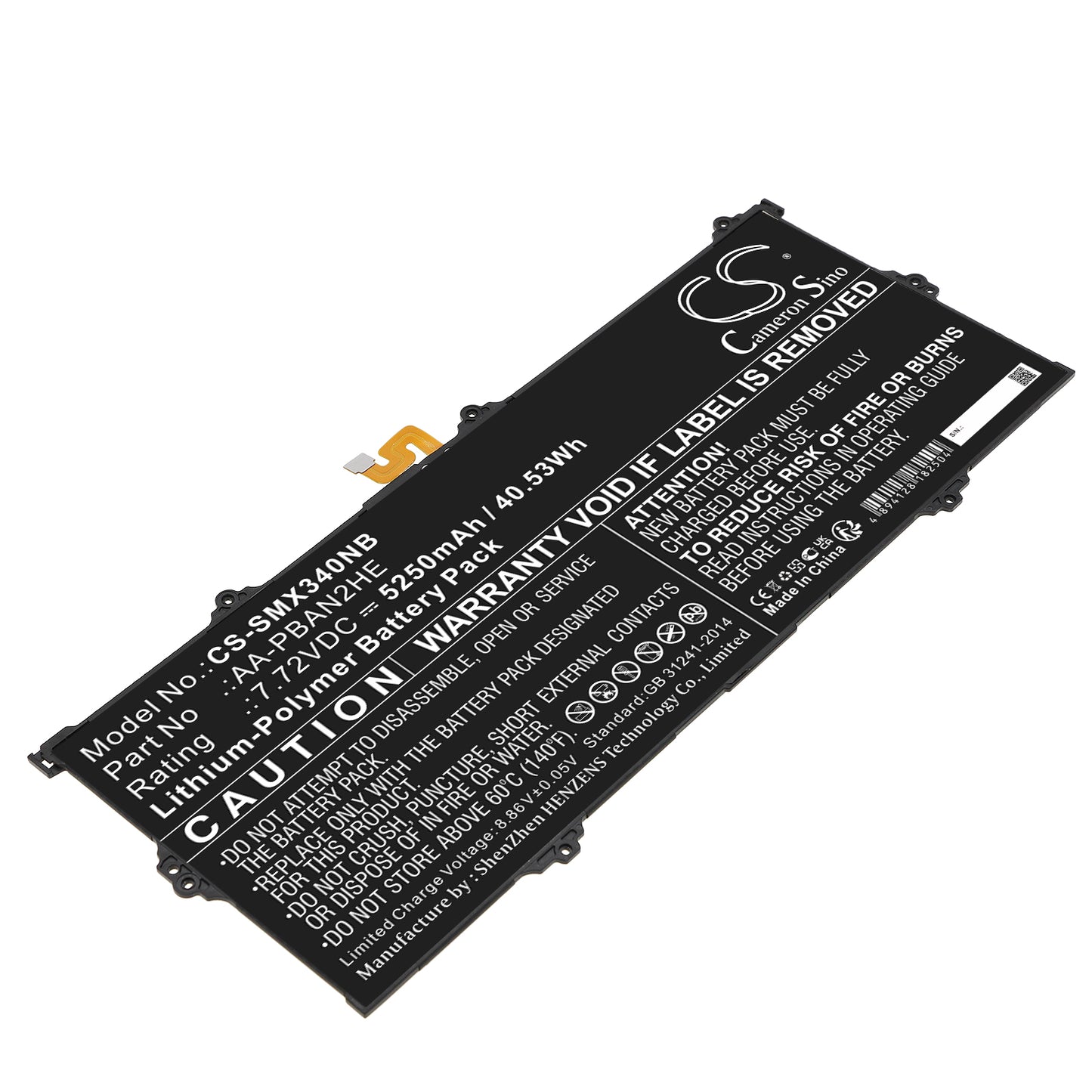 Battery for Samsung XE340XDA-KA3US-RB 5250mAh / 40.53Wh