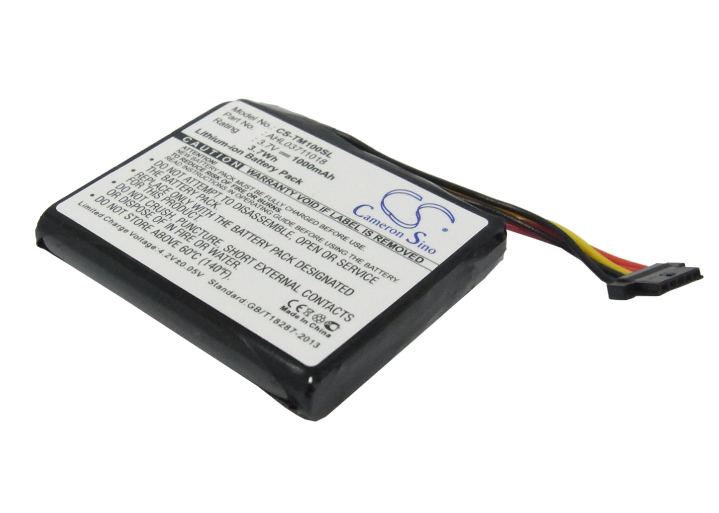 Battery for TomTom Go Live 1000 Regional 1000mAh / 3.70Wh