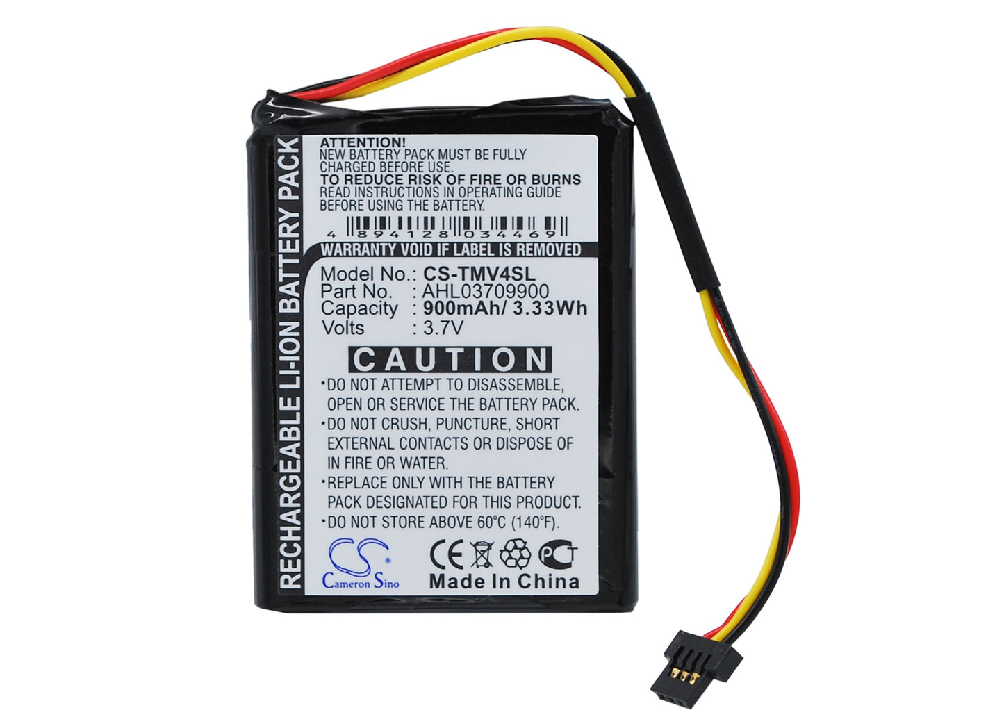 Battery for TomTom One V4 Traffic 900mAh