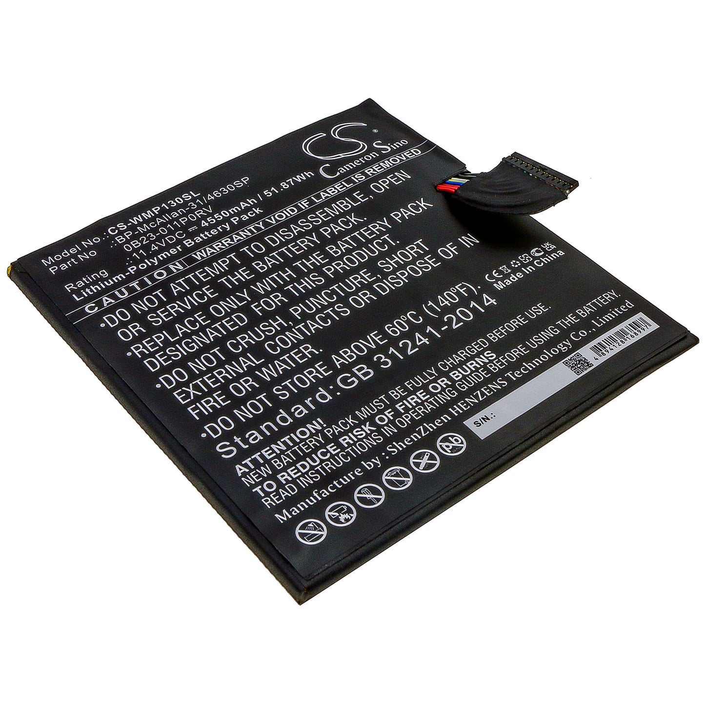Akku Wacom MobileStudio Pro 13 4550mAh / 51.87Wh