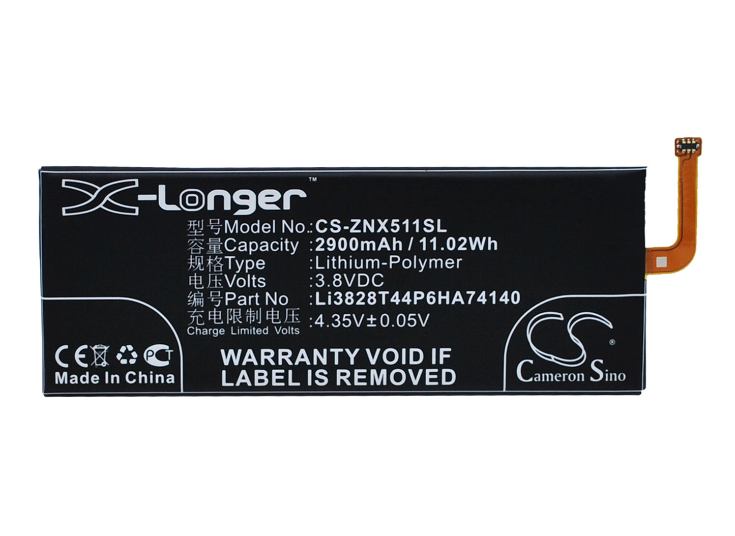 Batteri till ZTE NX512J 2900mAh / 11.02Wh