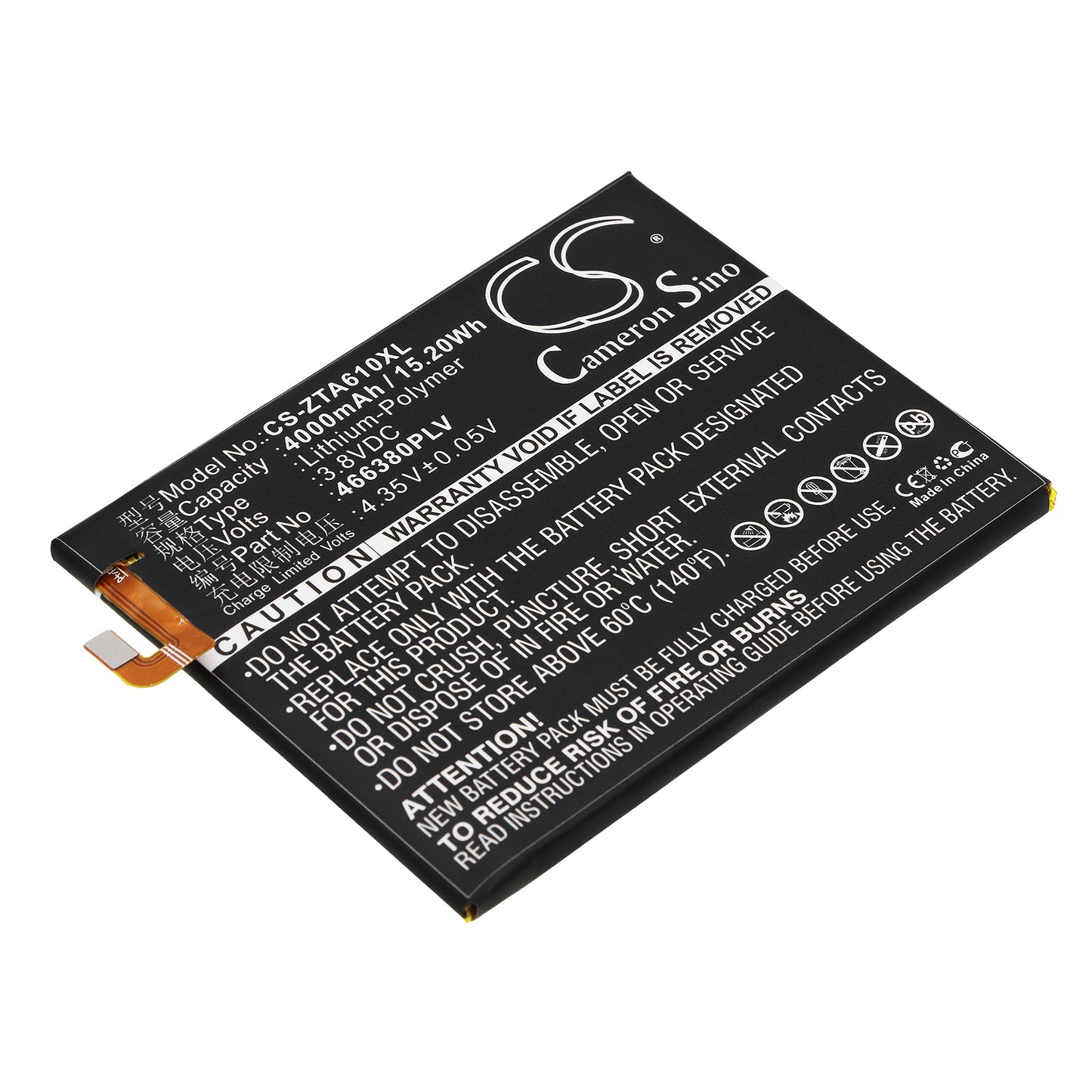 Battery for ZTE BA610C 4000mAh / 15.20Wh