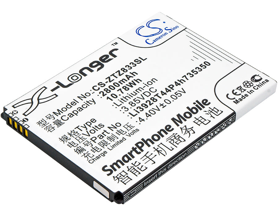 Battery for ZTE Z837VL 2800mAh / 10.78Wh