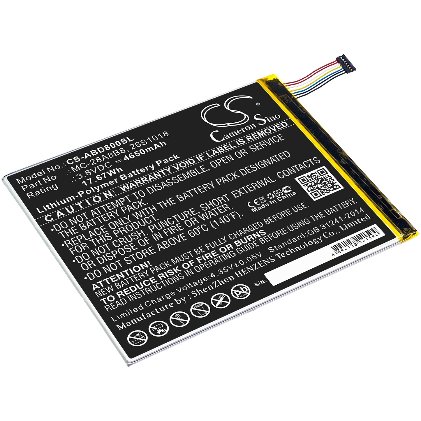 Batteri till Amazon  Kindle Fire HD 8 4650mAh / 17.67Wh