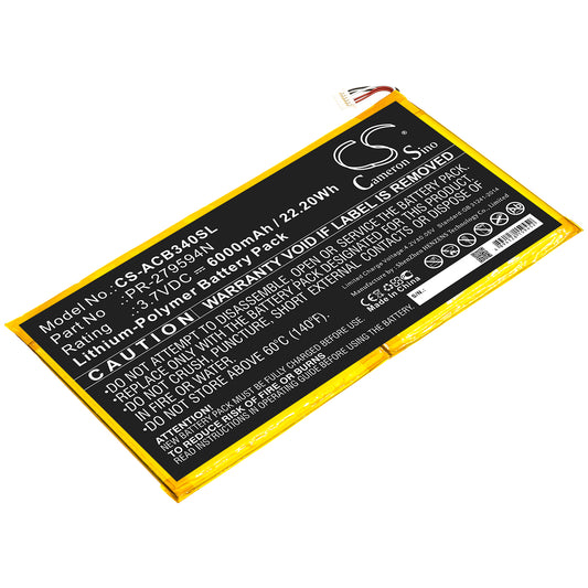 Battery for Acer Iconia One 10 B3-A40 6000mAh / 22.20Wh