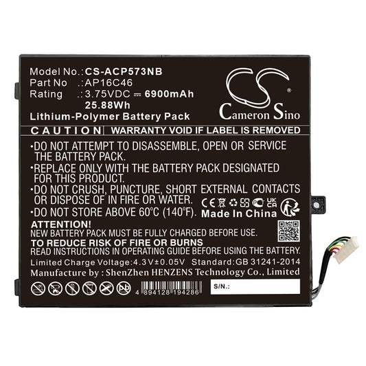 Battery for Acer Aspire E5-573 6900mAh / 25.88Wh