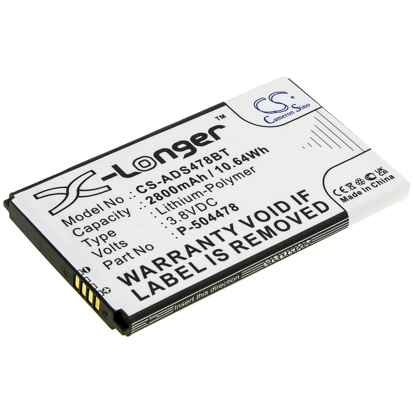Batteri till ADT Command Secondary Color Touchs 2800mAh / 10.64Wh