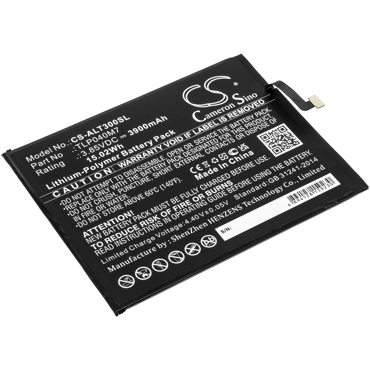 Batteri till Alcatel  3T 3900mAh / 15.02Wh
