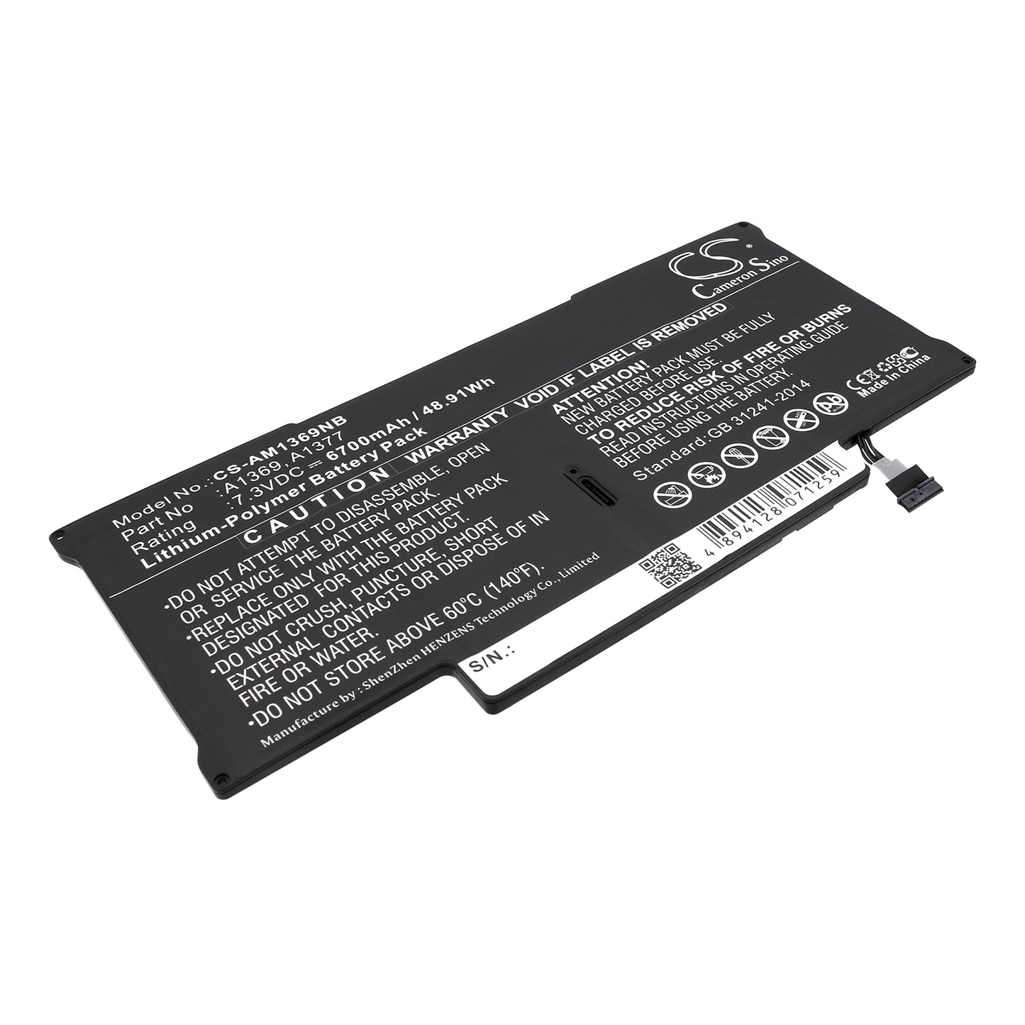 Batteri till Apple Macbook Air 13.3 MC503ZP/A 6700mAh / 48.91Wh