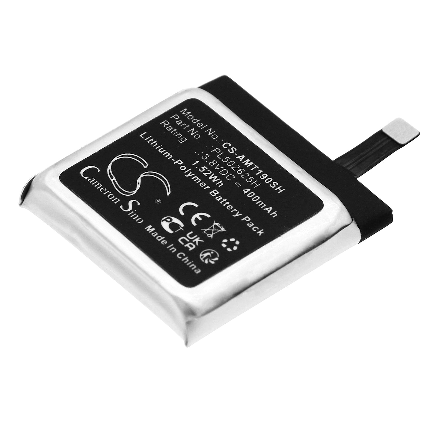 Batteri till Amazfit  A19029 400mAh / 1.52Wh