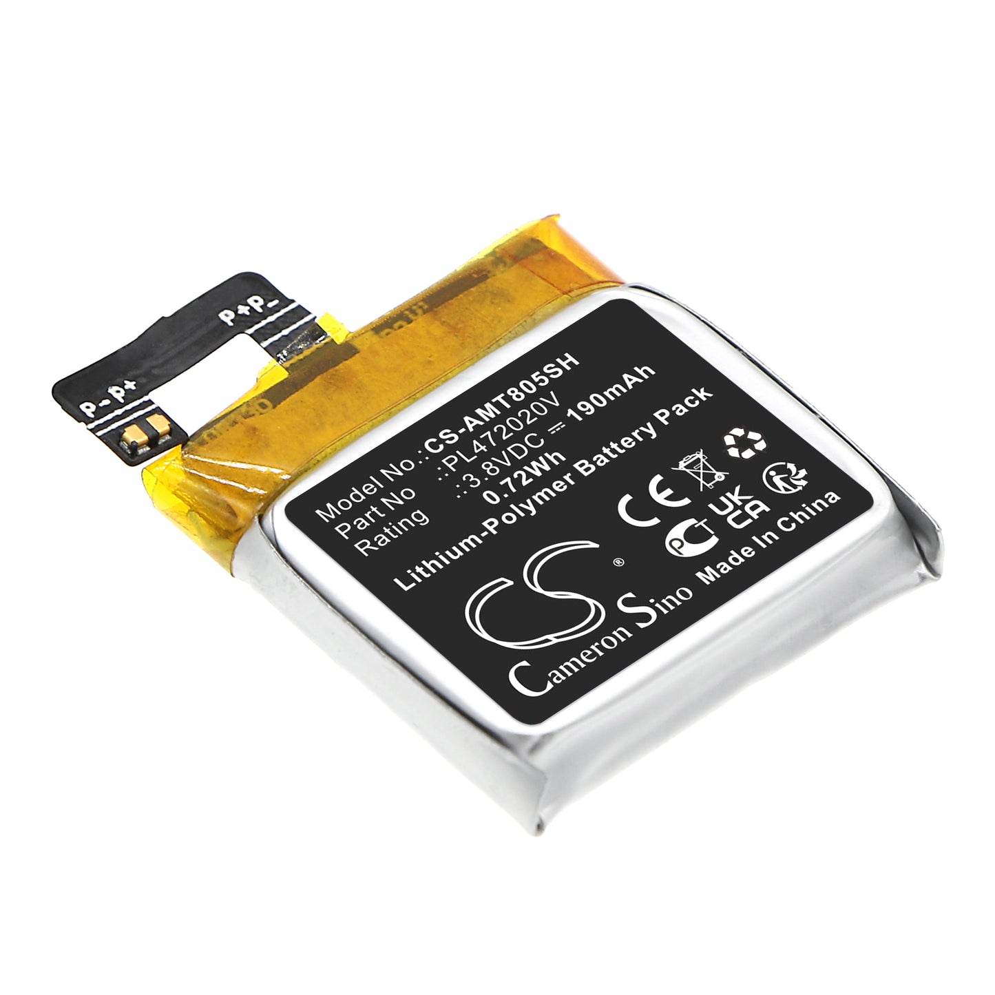 Batteri till Amazfit  A1805 190mAh / 0.72Wh