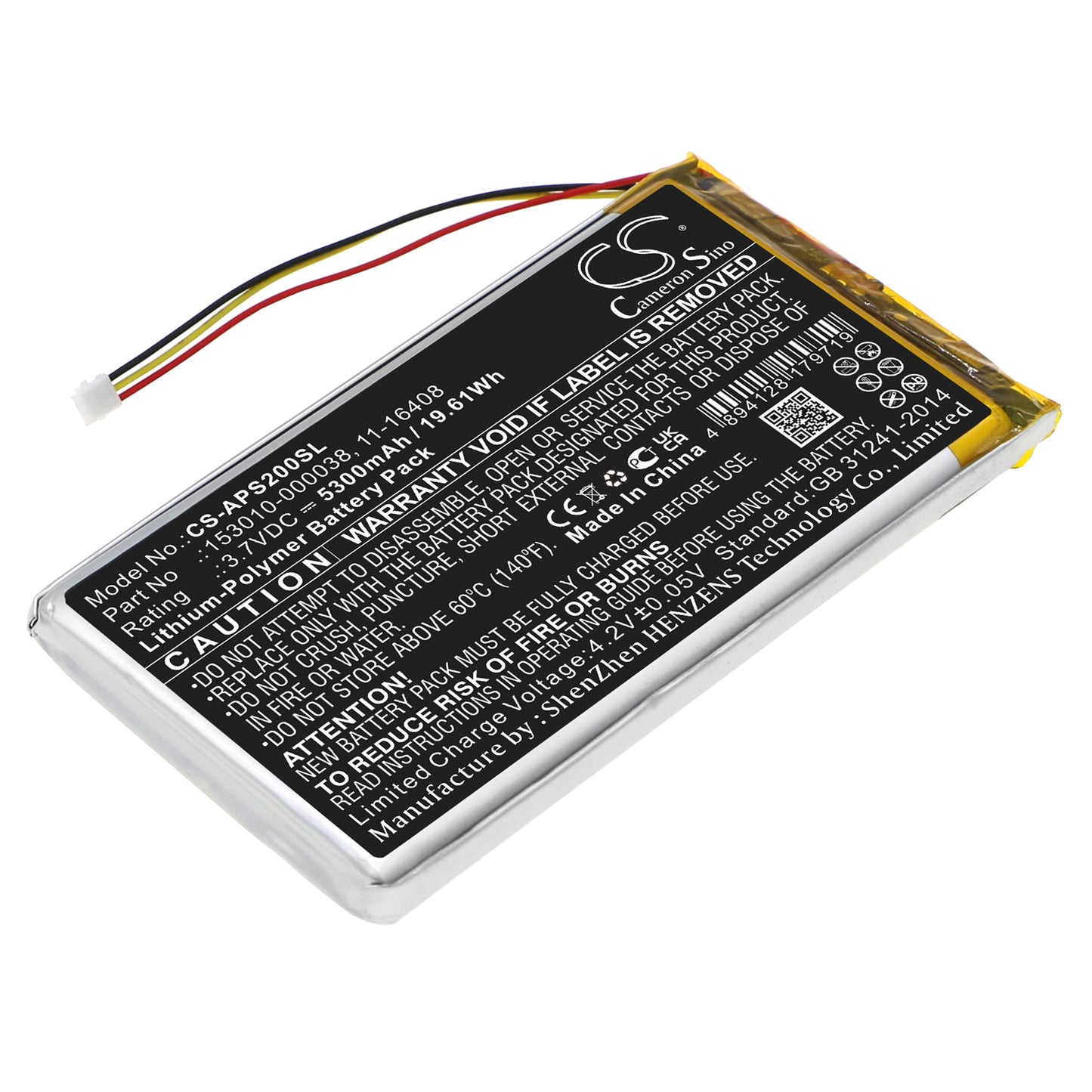 Batteri till Appareo Stratus 2S 5300mAh / 19.61Wh