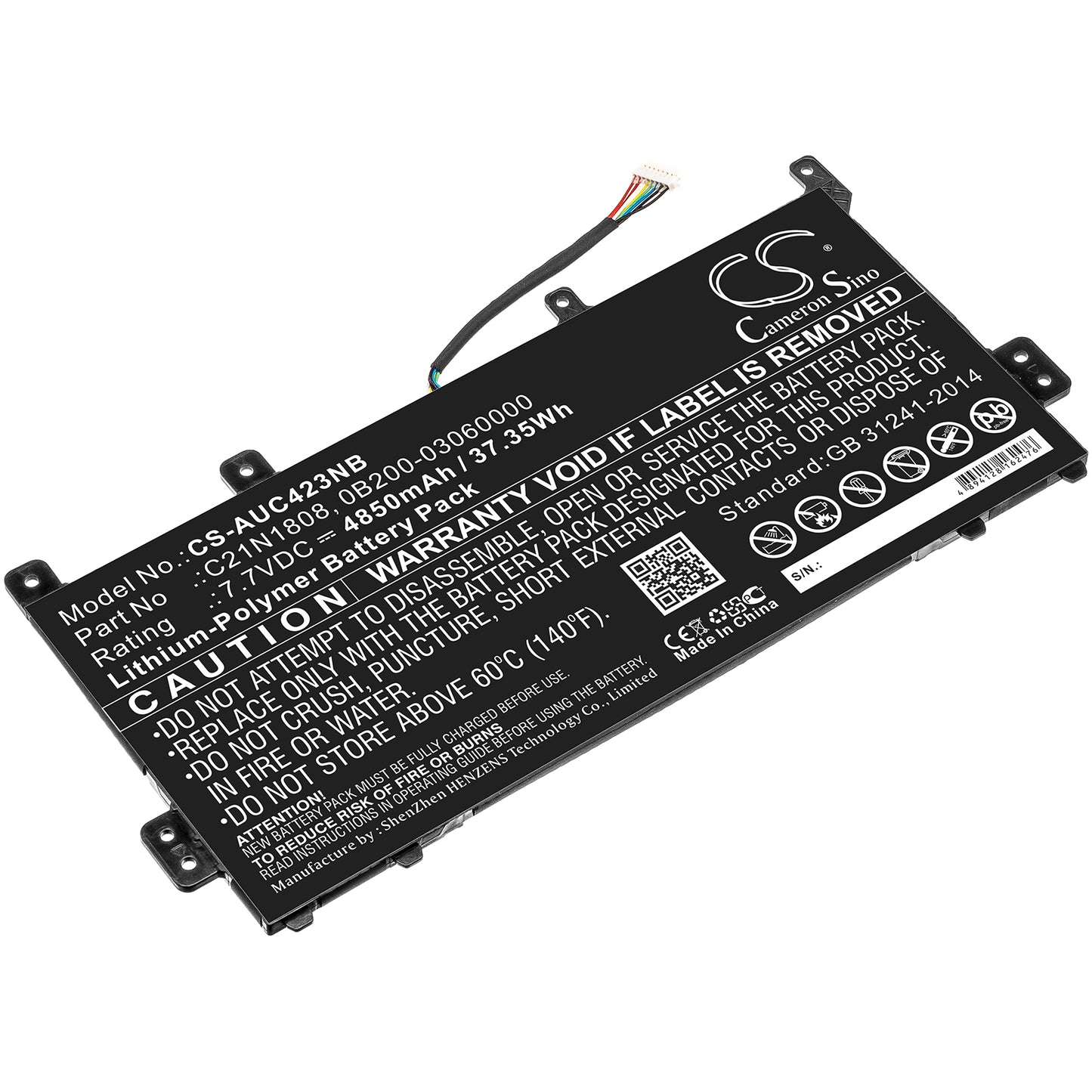 Akku Asus C523NA-A20026 4850mAh / 37.35Wh