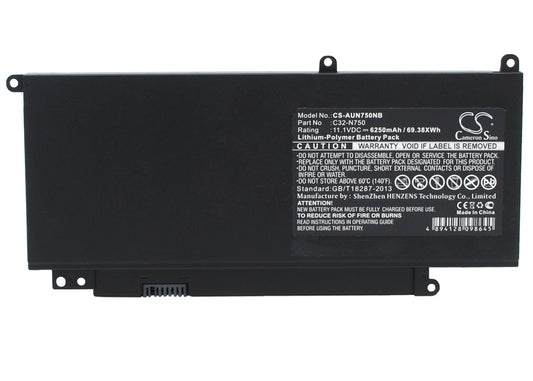 Battery for Asus N750 6250mAh / 69.38Wh