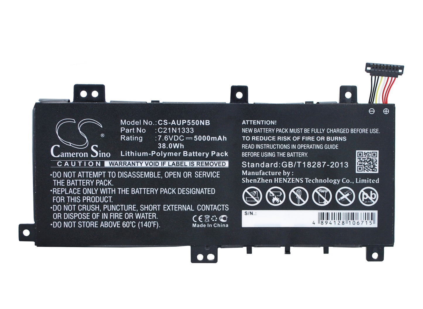 Battery for Asus TP550LA-1A 5000mAh / 38.00Wh