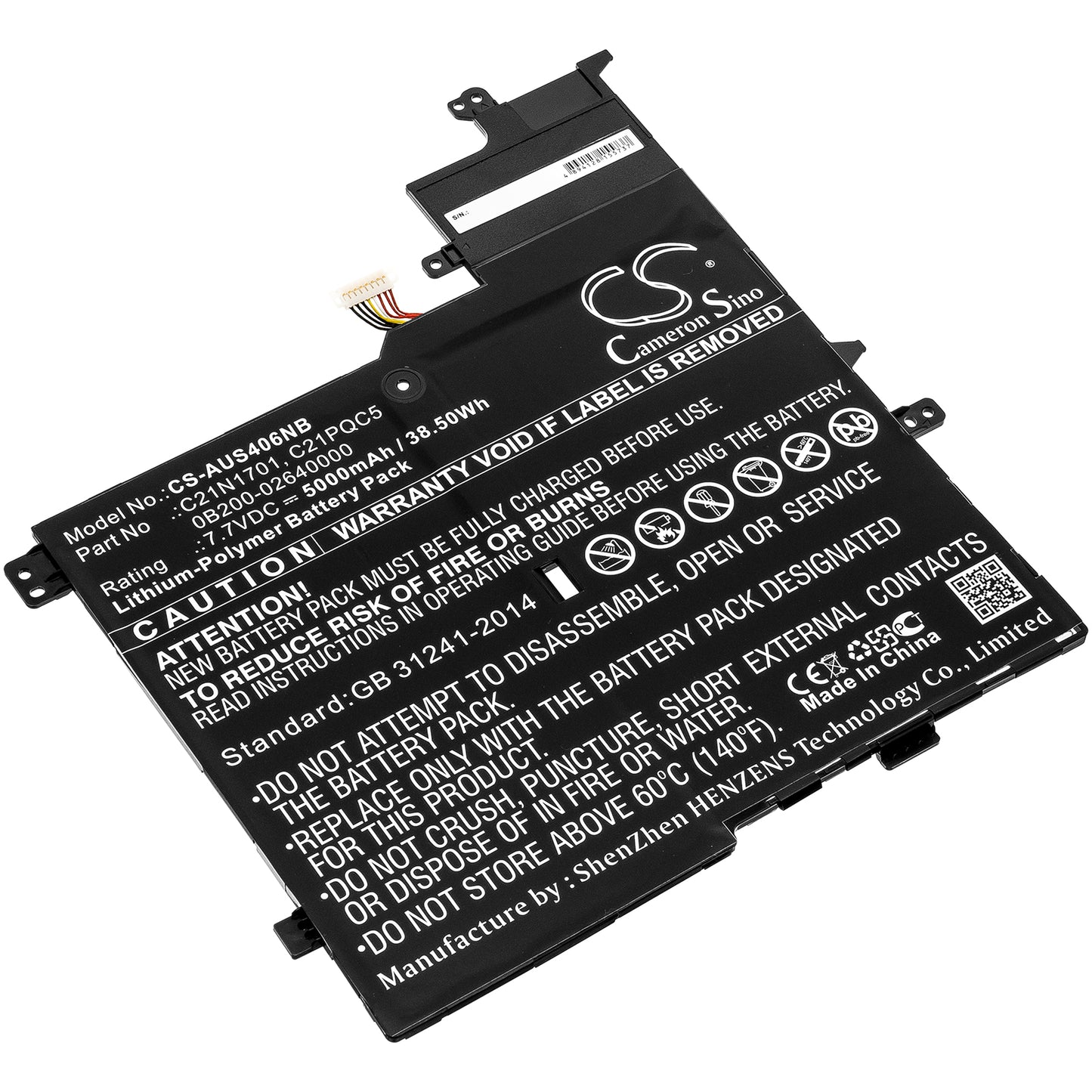 Akku Asus S406UA-BM031T 5000mAh / 38.50Wh