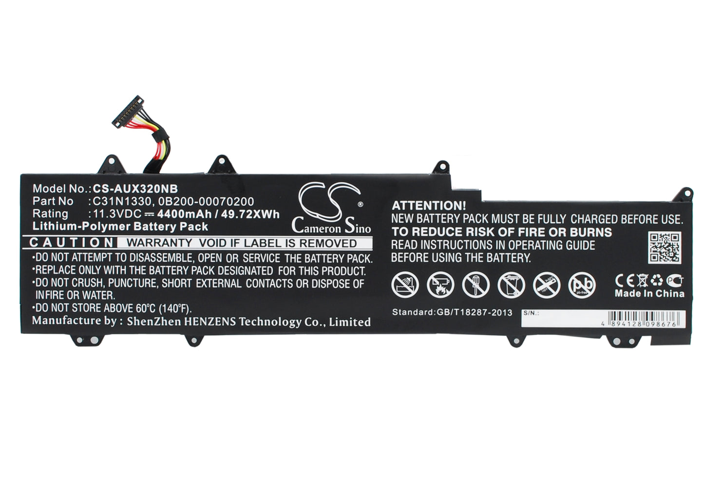 Batteri till Asus Zenbook UX32LN-R4048H 4400mAh / 49.72Wh