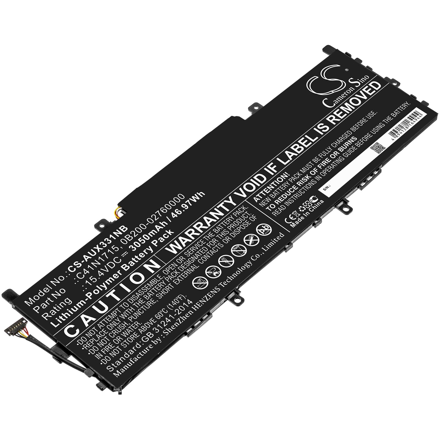 Battery for Asus Zenbook UX331FN-EG019T 3050mAh / 46.97Wh