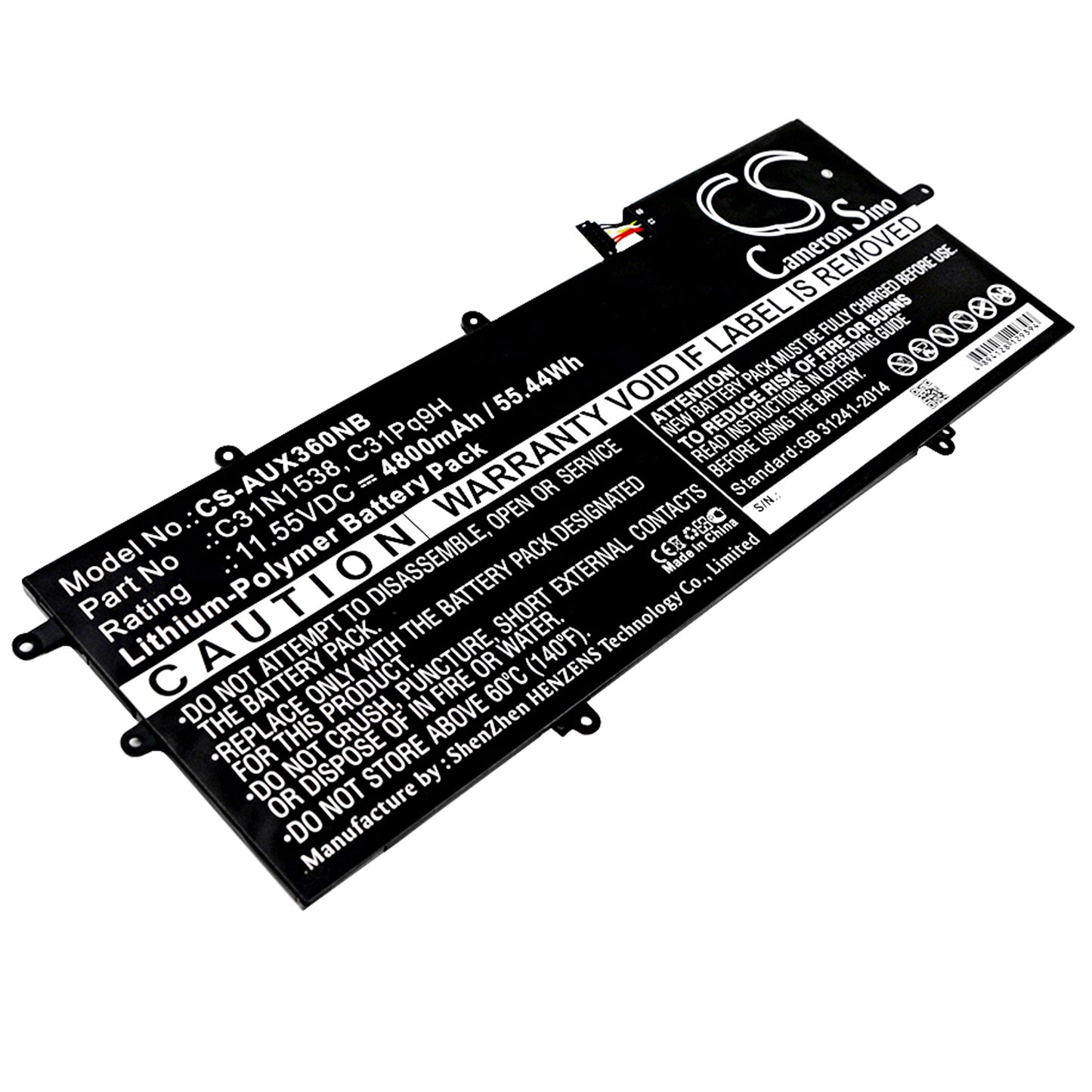 Batteri till Asus Zenbook UX306UA 4800mAh / 55.44Wh