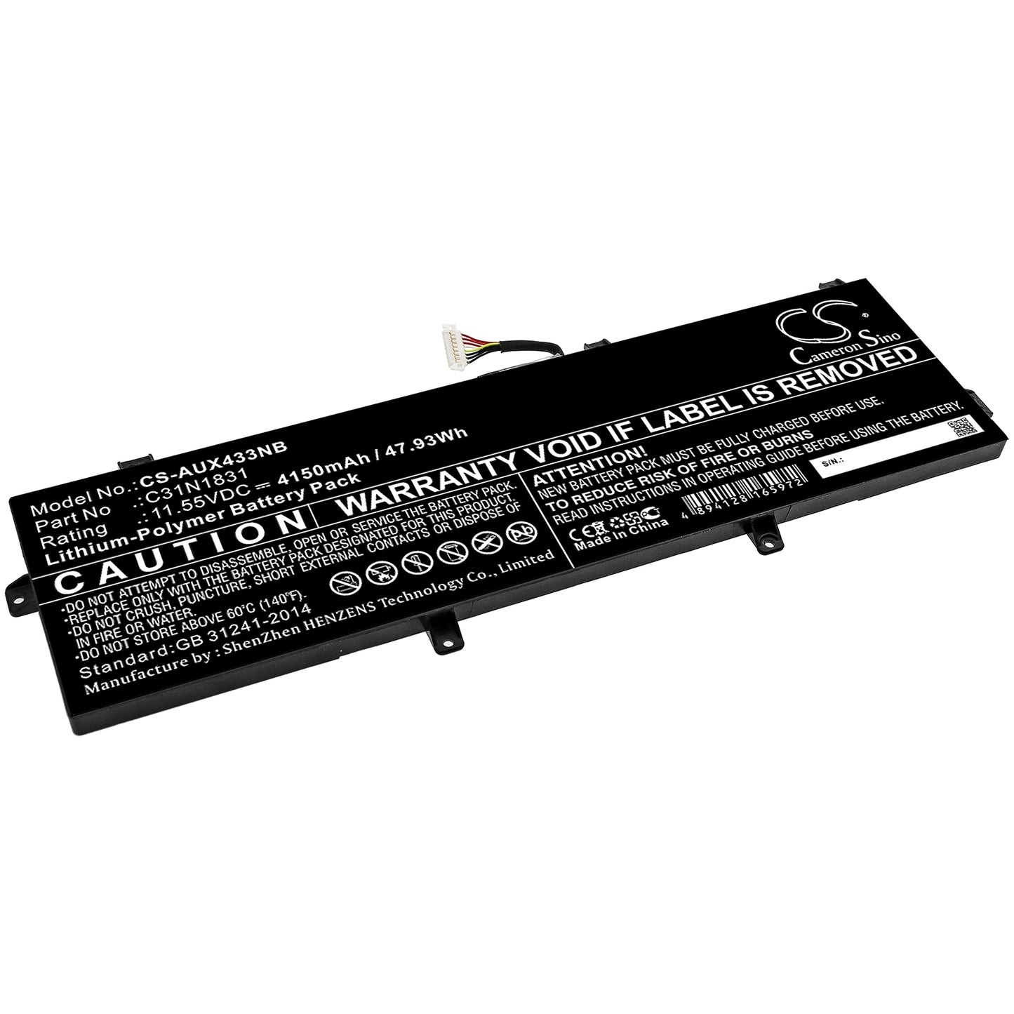 Batteri till Asus ZenBook UX430UA-GV569T 4150mAh / 47.93Wh