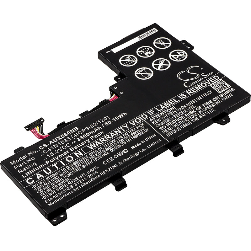 Akku Asus Q534U 3300mAh / 50.16Wh